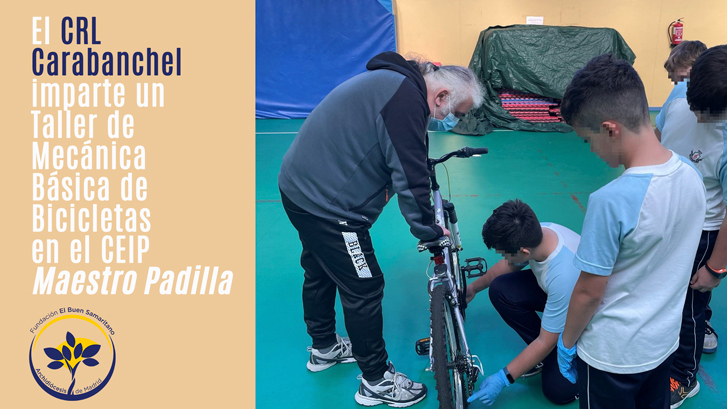 Taller de Mecánica Básica de Bicicletas en el CEIP Maestro Padilla - Fundación el Buen Samaritano