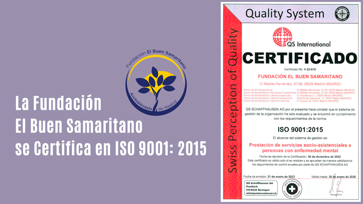 En este momento estás viendo <strong>La Fundación El Buen Samaritano se Certifica en ISO 9001: 2015</strong>