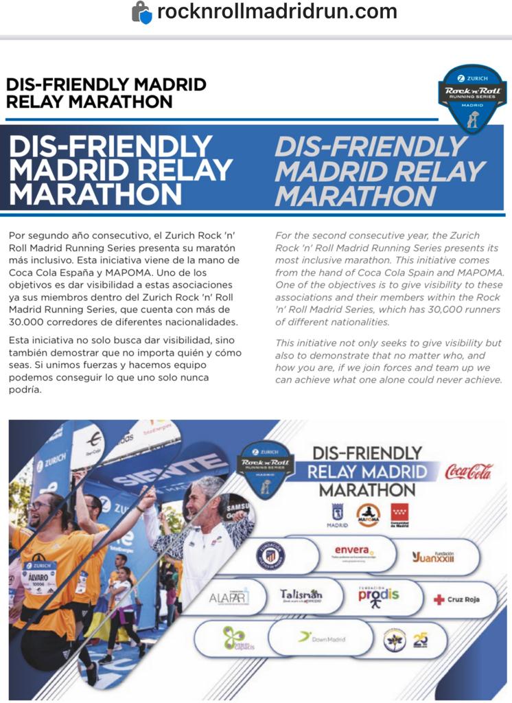 Dis-Friendly Relay Madrid Marathon 23 de abril 2023