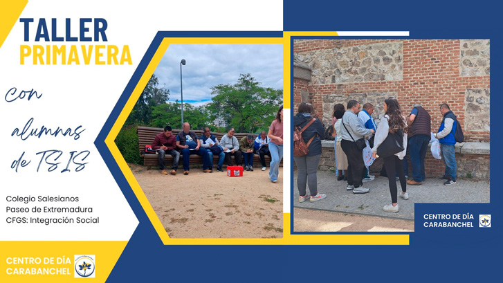 En este momento estás viendo Colaboración con el Colegio Salesianos Paseo Extremadura y el Grado Superior de Integración Social: “Taller Primavera”