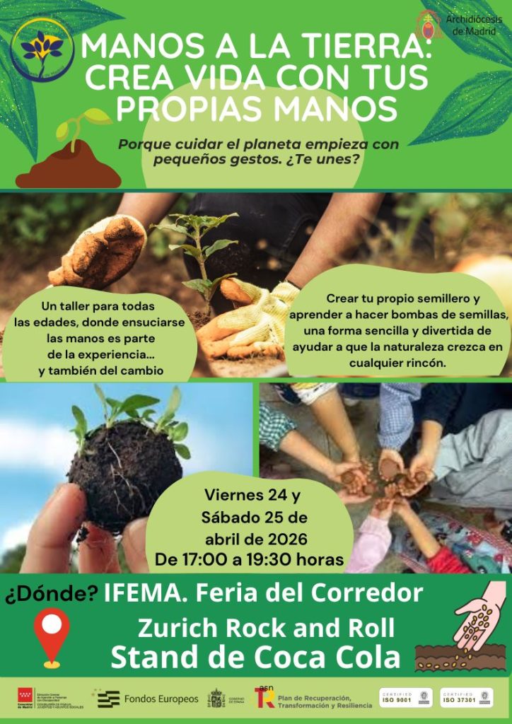 Taller en stand Coca-Cola de la Fundación El Buen Samaritano en Feria del corredor Maratón 2026